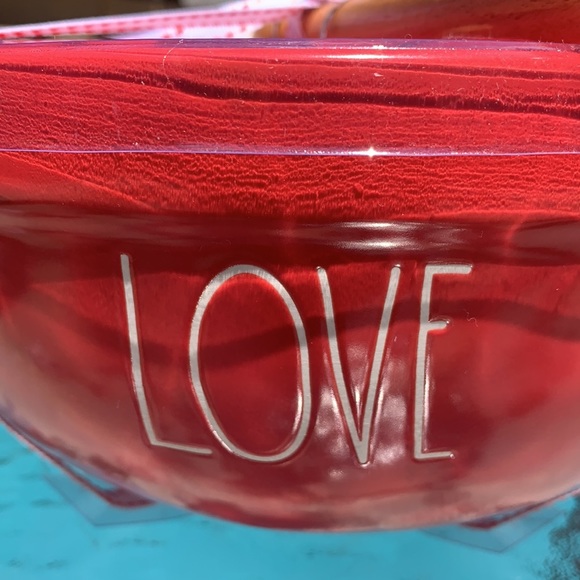 New Rae Dunn Red LOVE Mixing Bowl & Spatula - Picture 3 of 6